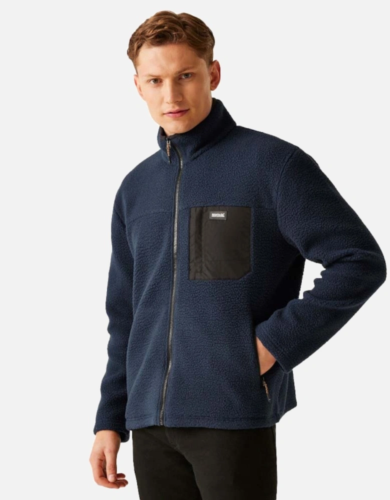 Mens Frankie Full Zip Borg Fleece Jacket