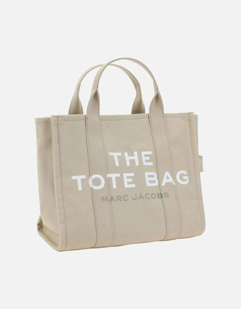 The Medium Cotton Tote Handbag with Monogram Women - Beige