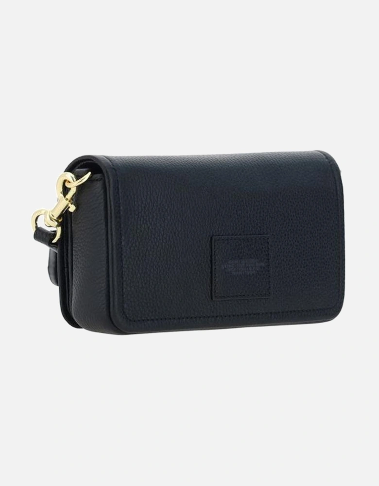Grained Leather Mini Shoulder Bag Women - Black