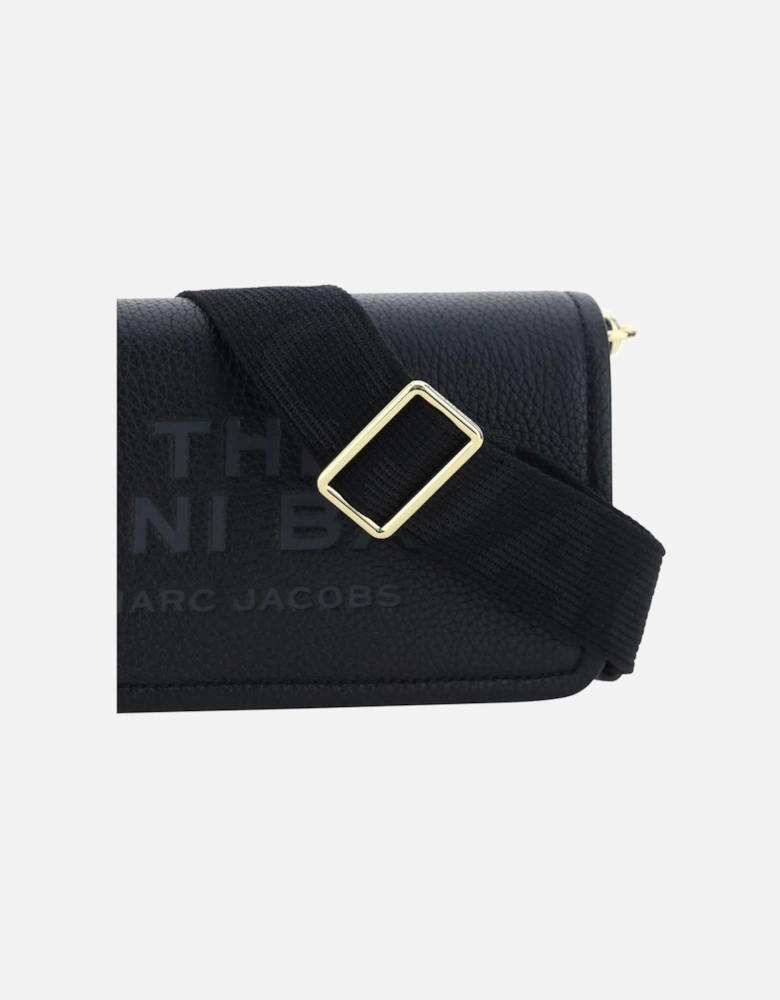 Grained Leather Mini Shoulder Bag Women - Black