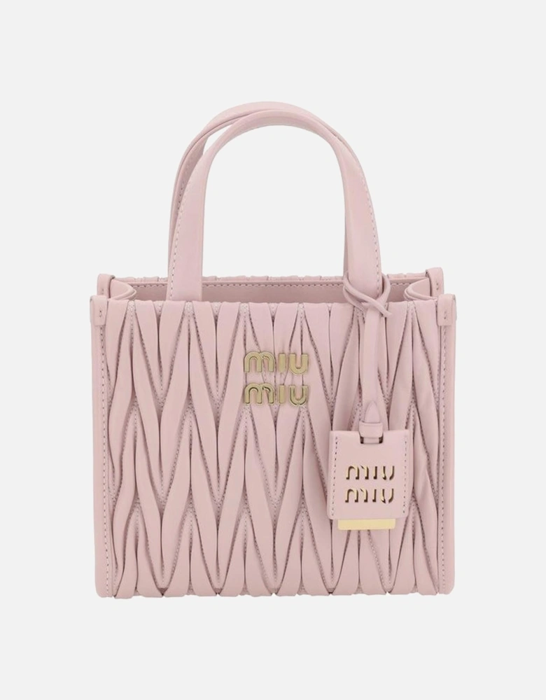 Matelasse-Effect Leather Handbag with Monogram Women - Multicolor