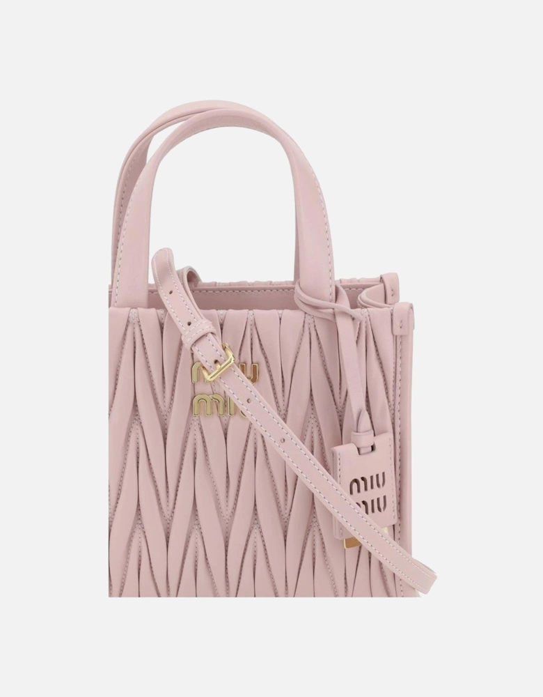 Matelasse-Effect Leather Handbag with Monogram Women - Multicolor
