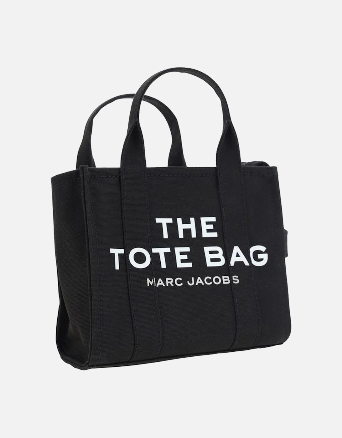 Cotton Small Tote Handbag with Adjustable Strap Women - Black