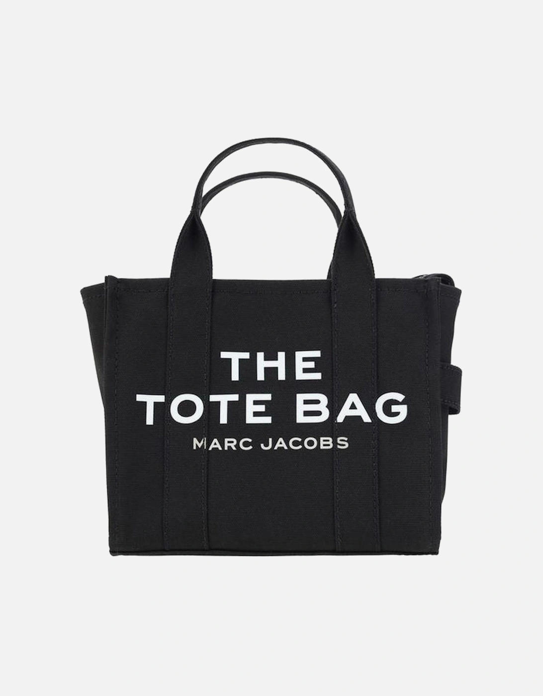 Cotton Small Tote Handbag with Adjustable Strap Women - Black, 5 of 4