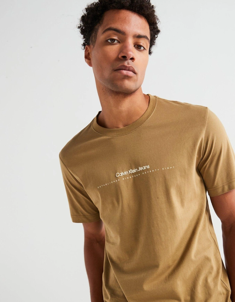 Linear Minimal Logo T-Shirt - Green