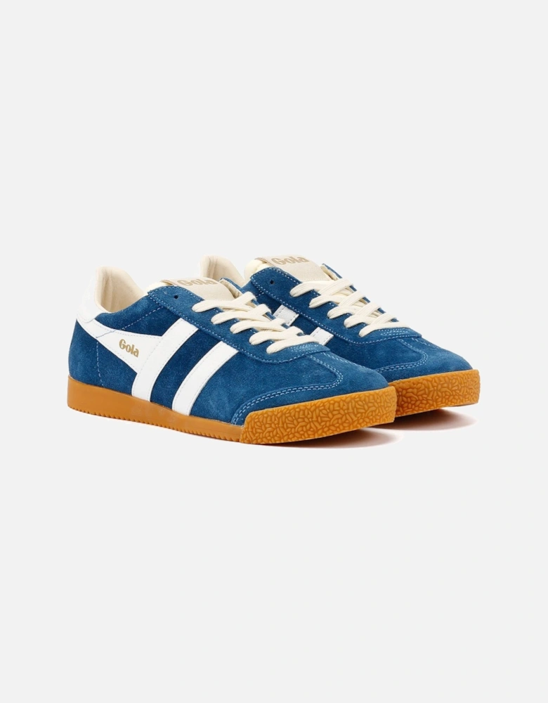 Elan Suede Women's Marine Blue/White Trainers