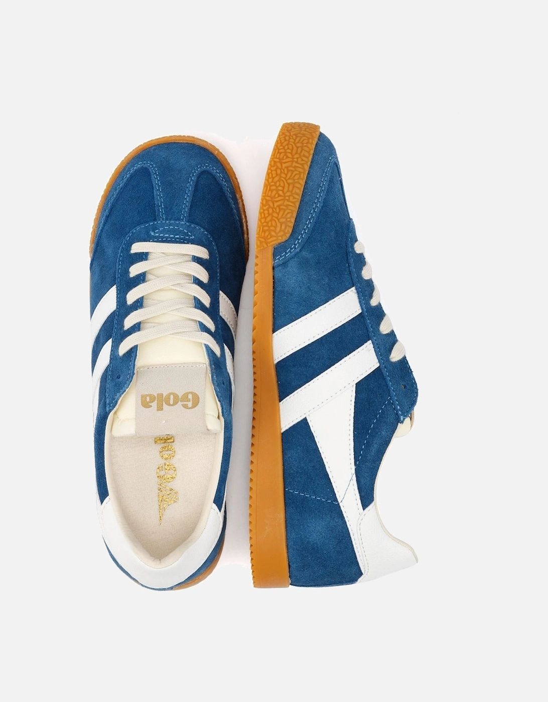 Elan Suede Women's Marine Blue/White Trainers