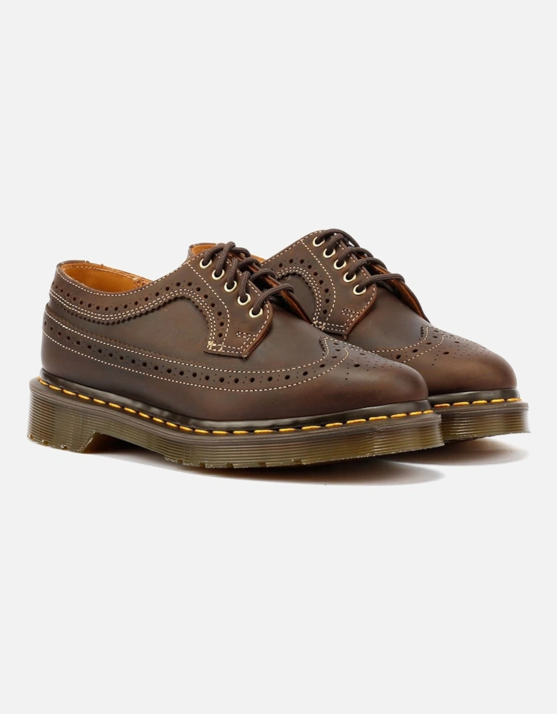 Dr. Martens 3989 Crazy Horse Leather Brown Lace-Up Shoes