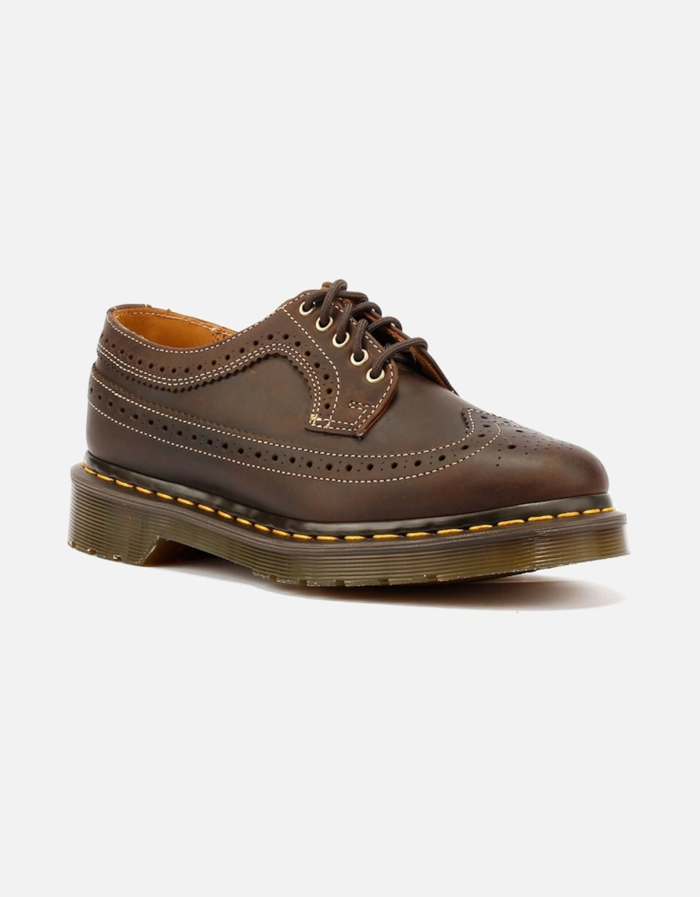 Dr. Martens 3989 Crazy Horse Leather Brown Lace-Up Shoes