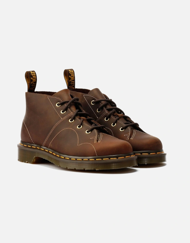 Dr. Martens Church Crazy Horse Leather Brown Boots