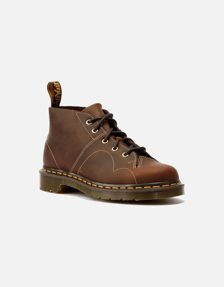 Dr. Martens Church Crazy Horse Leather Brown Boots