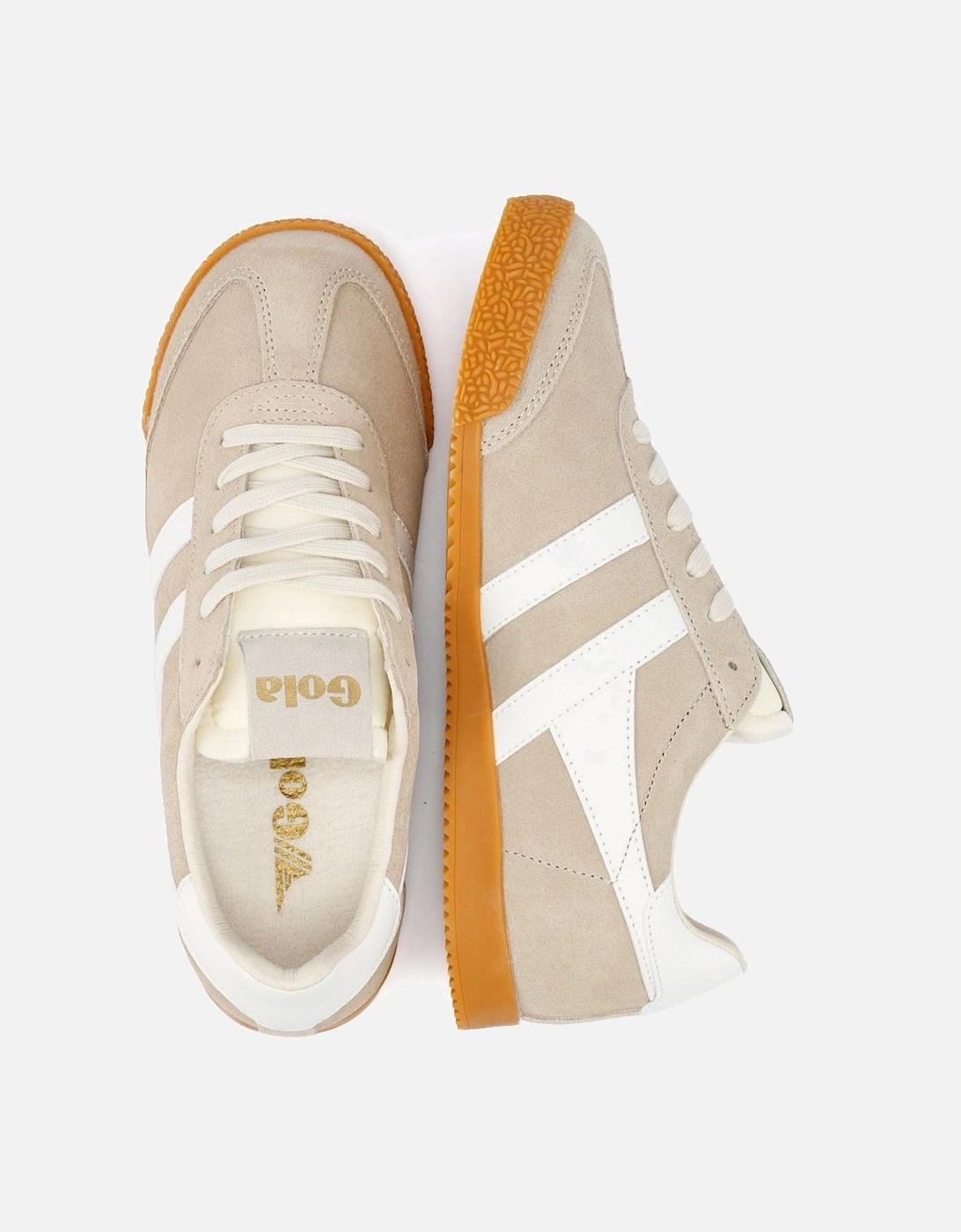 Elan Suede Women's Bone/White Trainers