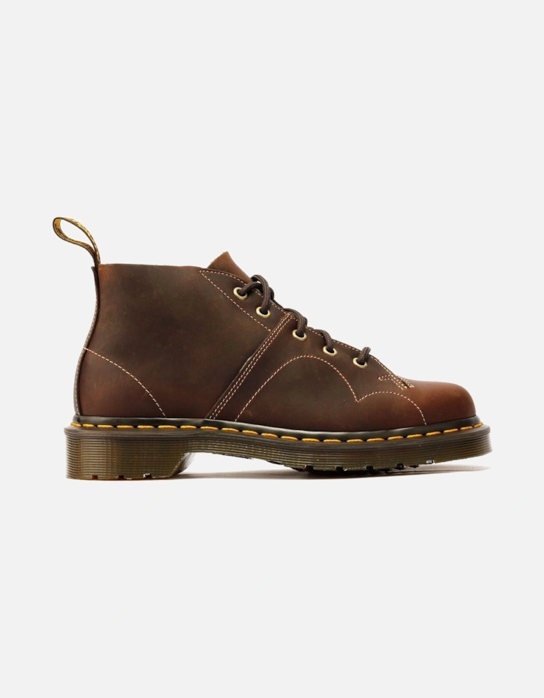 Dr. Martens Church Crazy Horse Leather Brown Boots