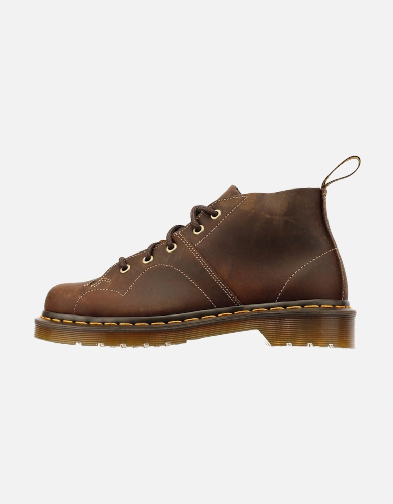 Dr. Martens Church Crazy Horse Leather Brown Boots