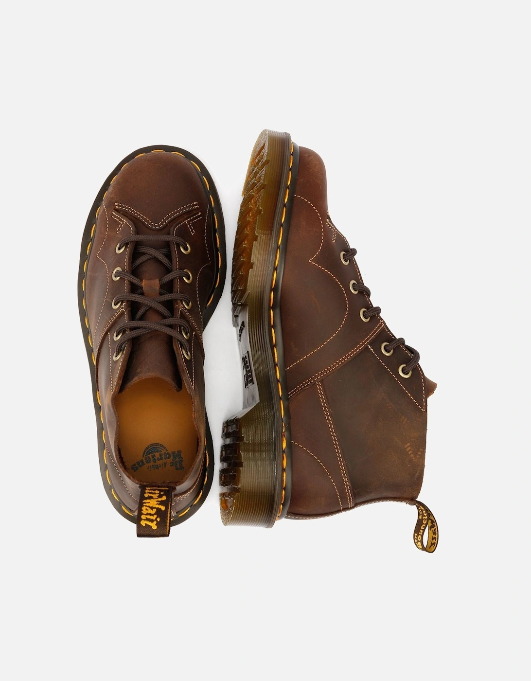 Dr. Martens Church Crazy Horse Leather Brown Boots