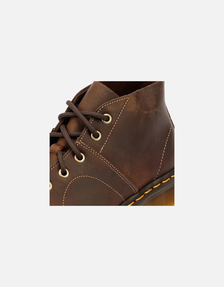 Dr. Martens Church Crazy Horse Leather Brown Boots