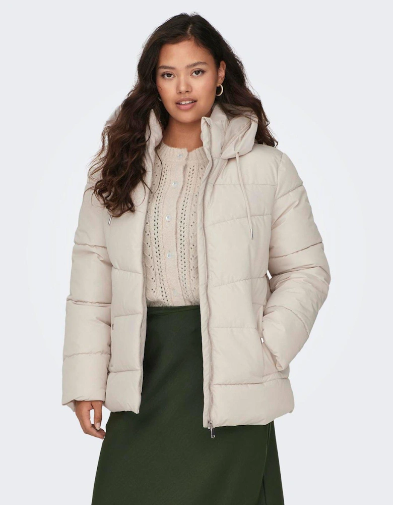 Short Padded Coat - Cream