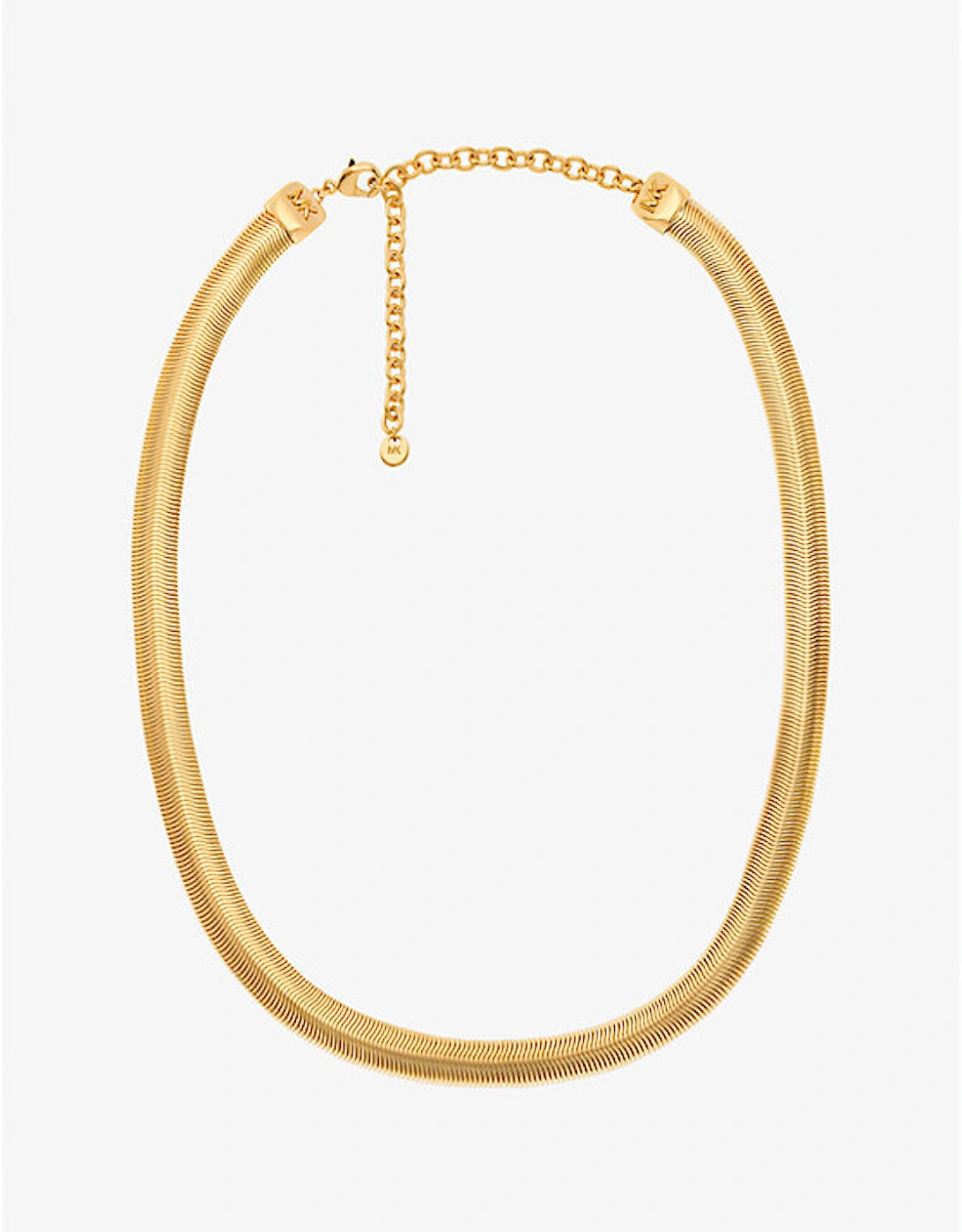 Precious Metal-Plated Brass Tubogas Snake Chain Necklace, 2 of 1