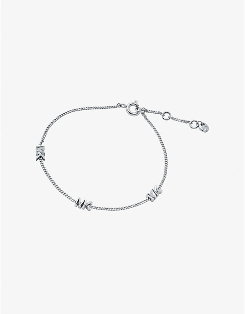 Precious Metal-Plated Sterling Silver Logo Bracelet