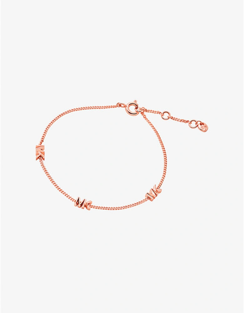 Precious Metal-Plated Sterling Silver Logo Bracelet