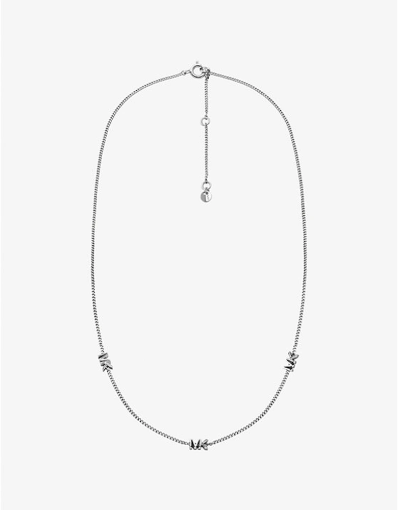 Precious Metal-Plated Sterling Silver Logo Necklace