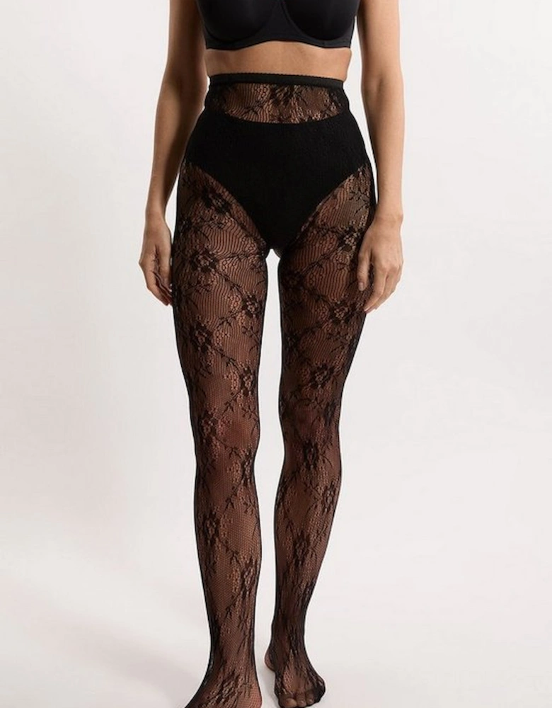 Floral Sheer Tights