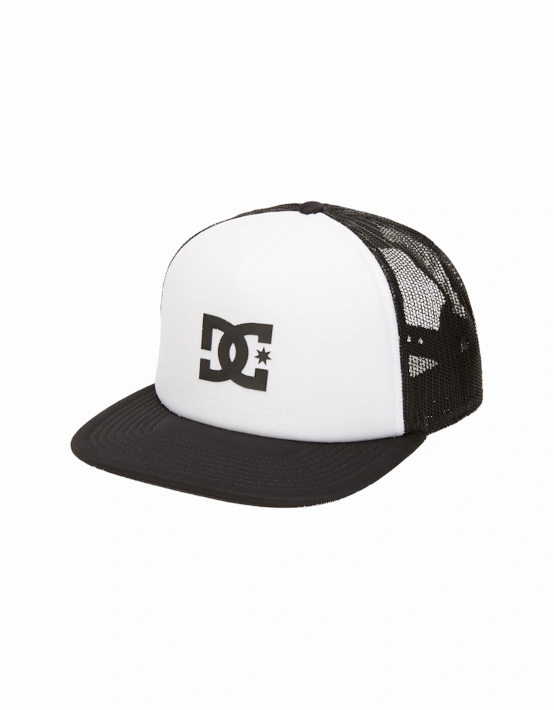 Kids Gas Station Trucker Cap - White/Black