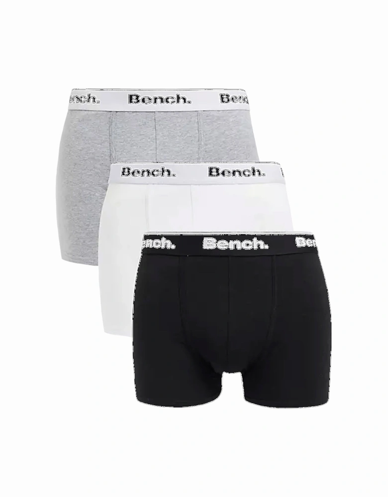 Mens Loyal 3 Pack Plain Front Boxer Shorts - Assorted