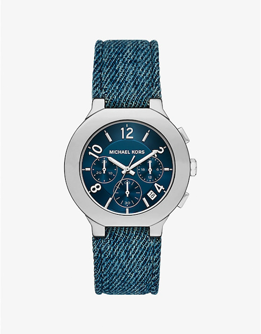 Oversized Gramercy Silver-Tone Denim Watch, 2 of 1