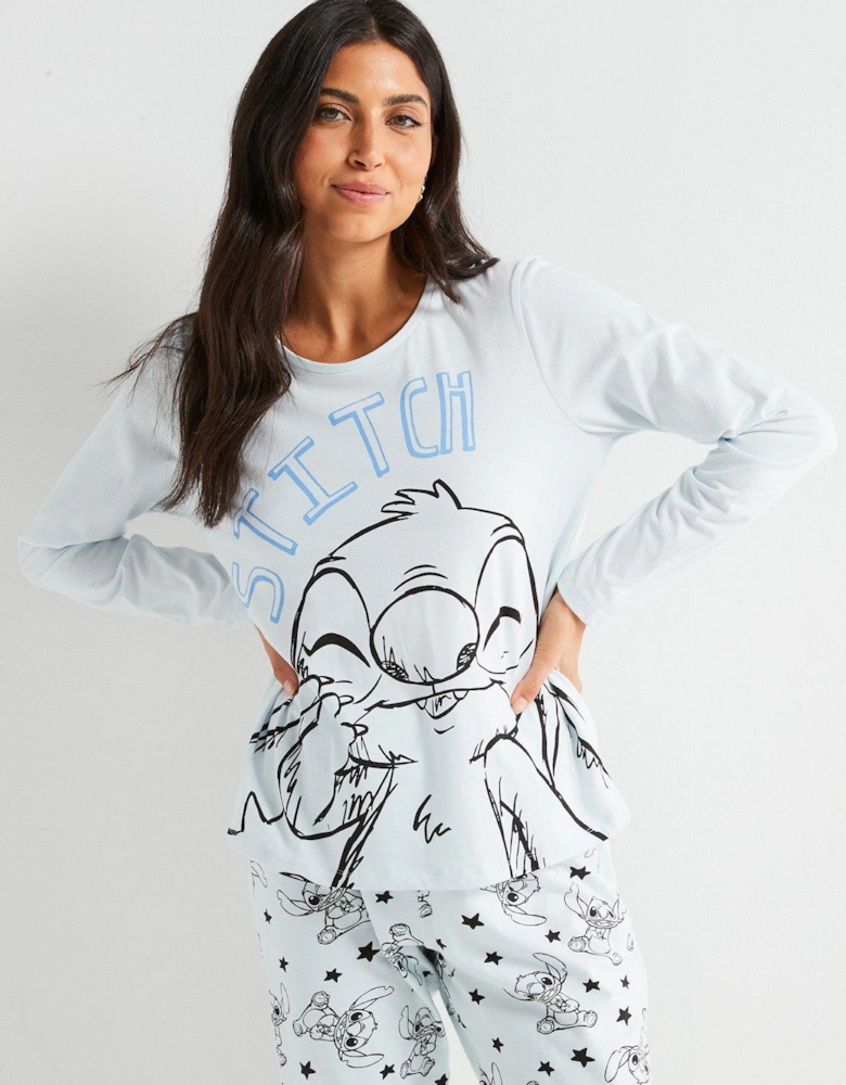 Disney Stitch Long Sleeve Pyjamas - Blue