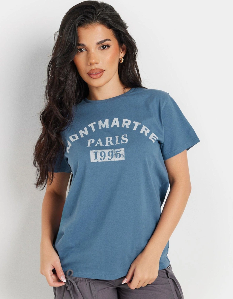 Petite Short Sleeve T Shirt - Blue