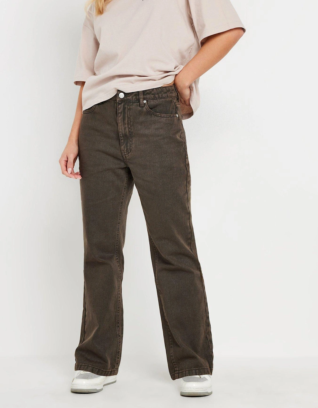 Petite Straight Leg Jean - Brown, 2 of 1