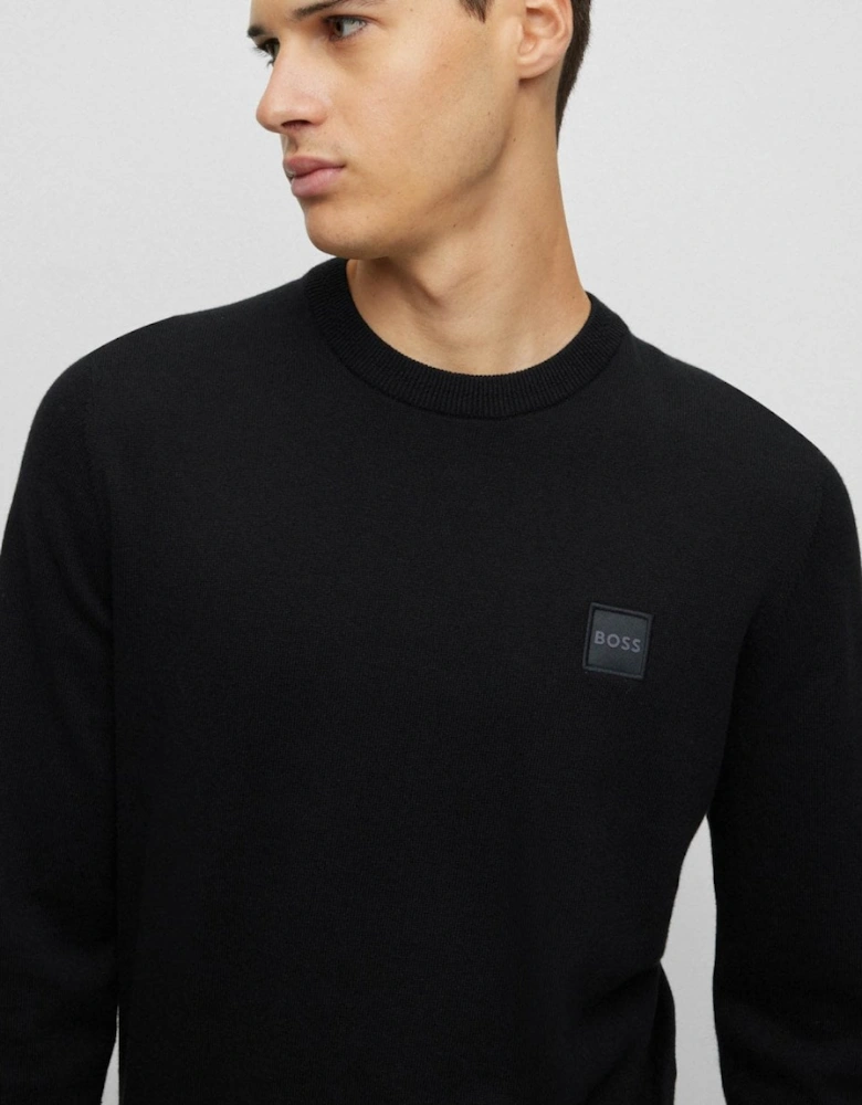 BOSS Orange Kanovano Mens Cotton-Cashmere Crew Neck Sweater