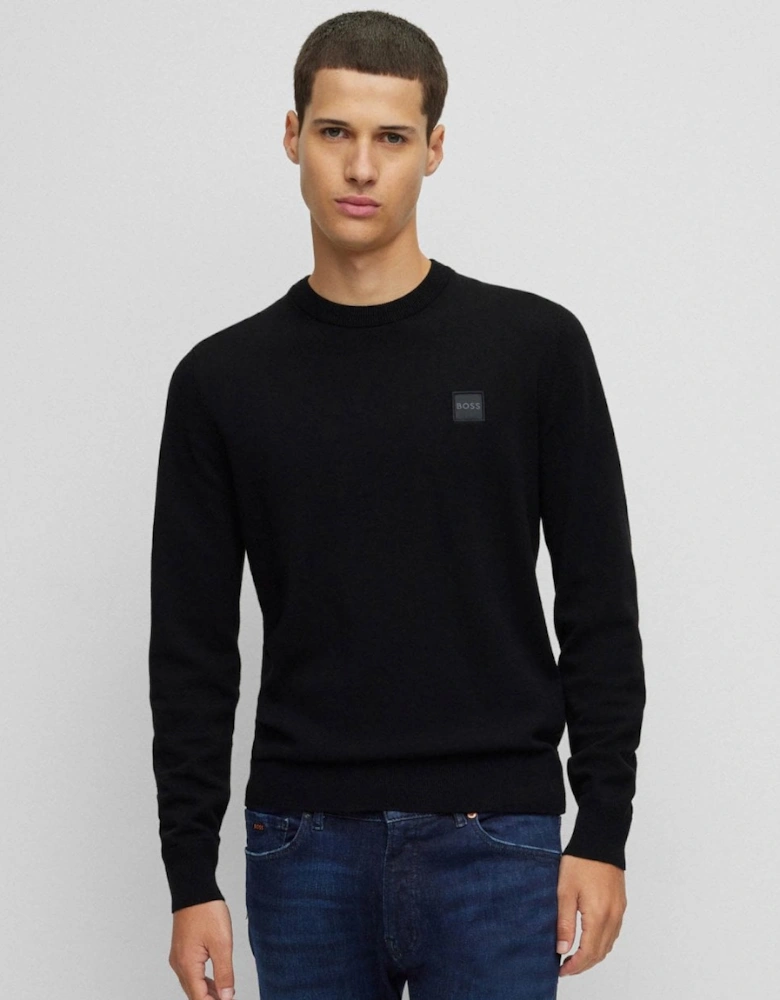 BOSS Orange Kanovano Mens Cotton-Cashmere Crew Neck Sweater