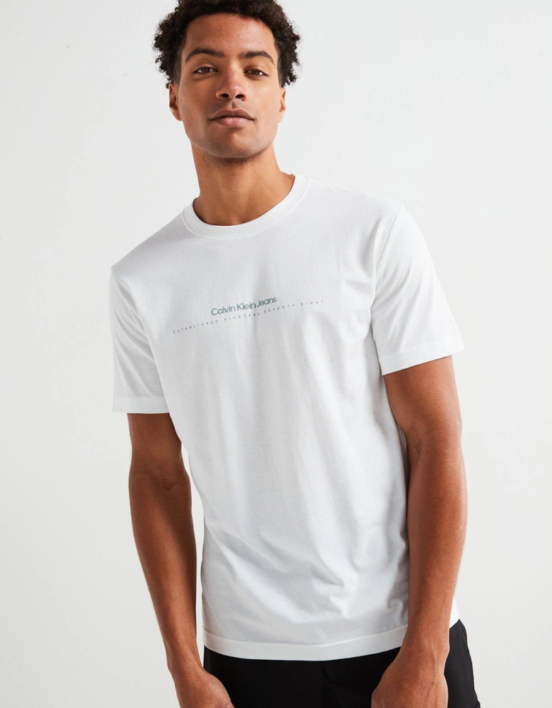 Linear Minimal Logo T-Shirt - White