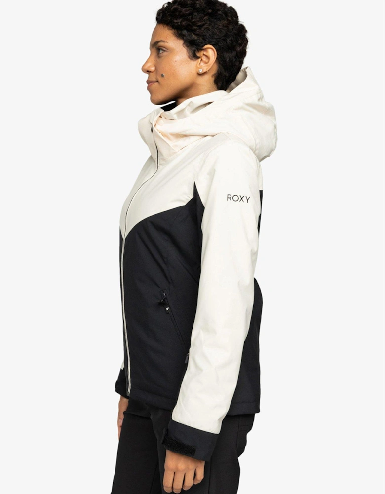 Women's Free Jet Colour Block Ski Jacket - Black/Cream