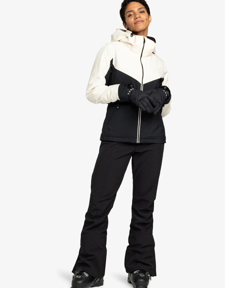 Women's Free Jet Colour Block Ski Jacket - Black/Cream