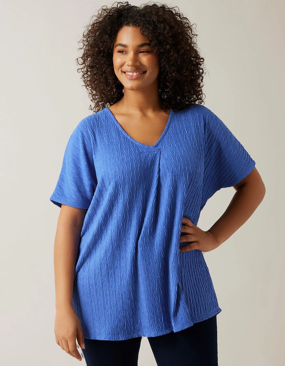 Plisse Pleat Swing Top - Blue, 2 of 1