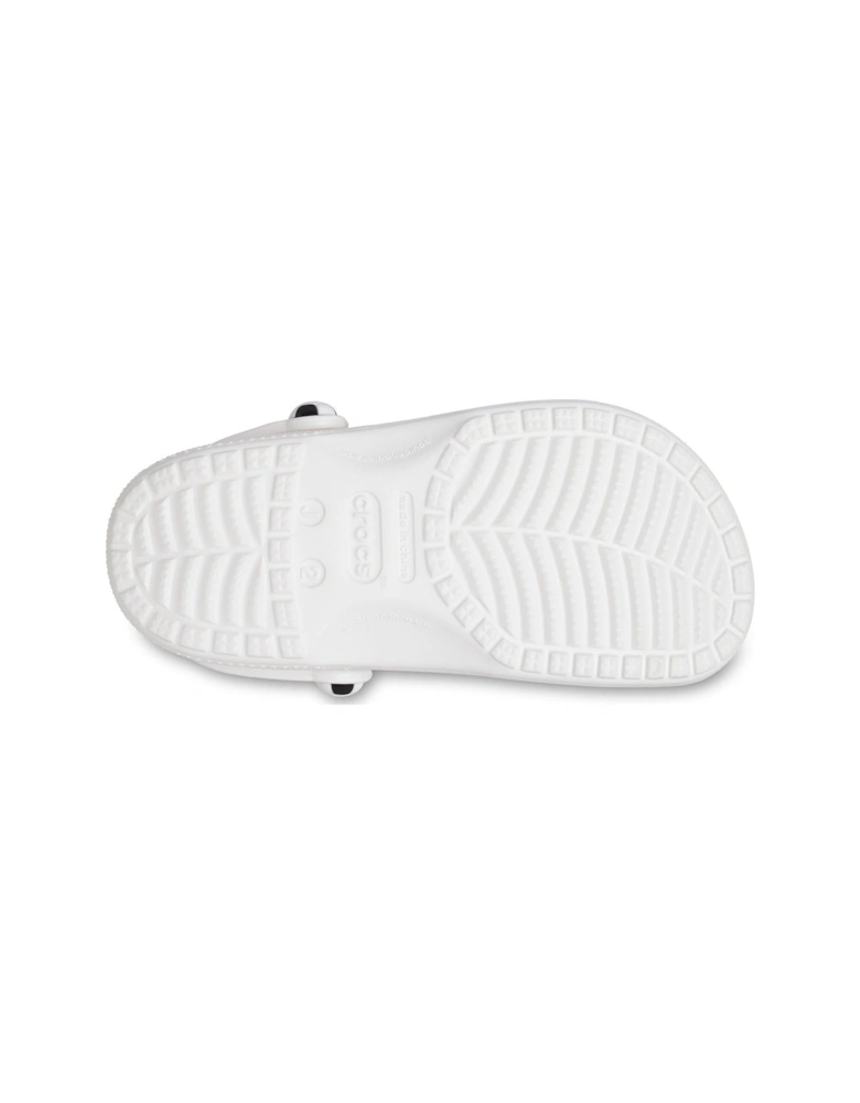 Kids Classic Soccer Ball Clog - White