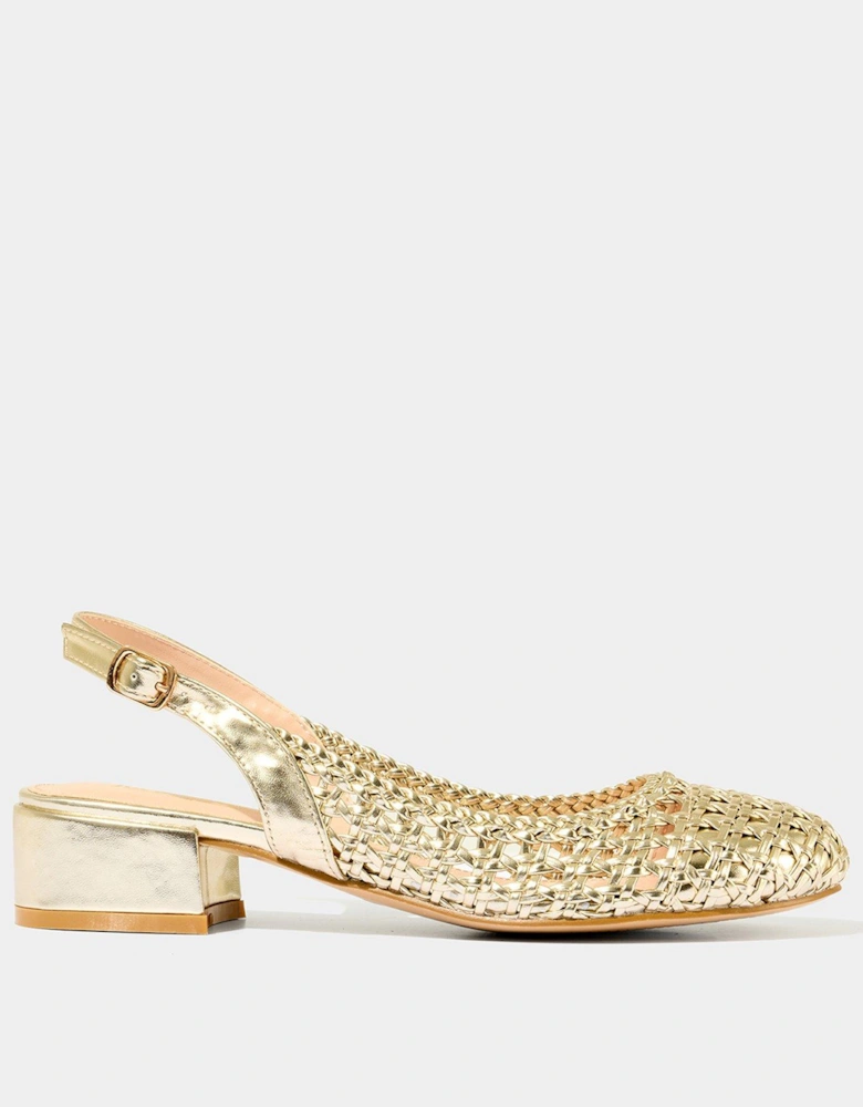 Sweet Serenade Slingback Shoes - Gold