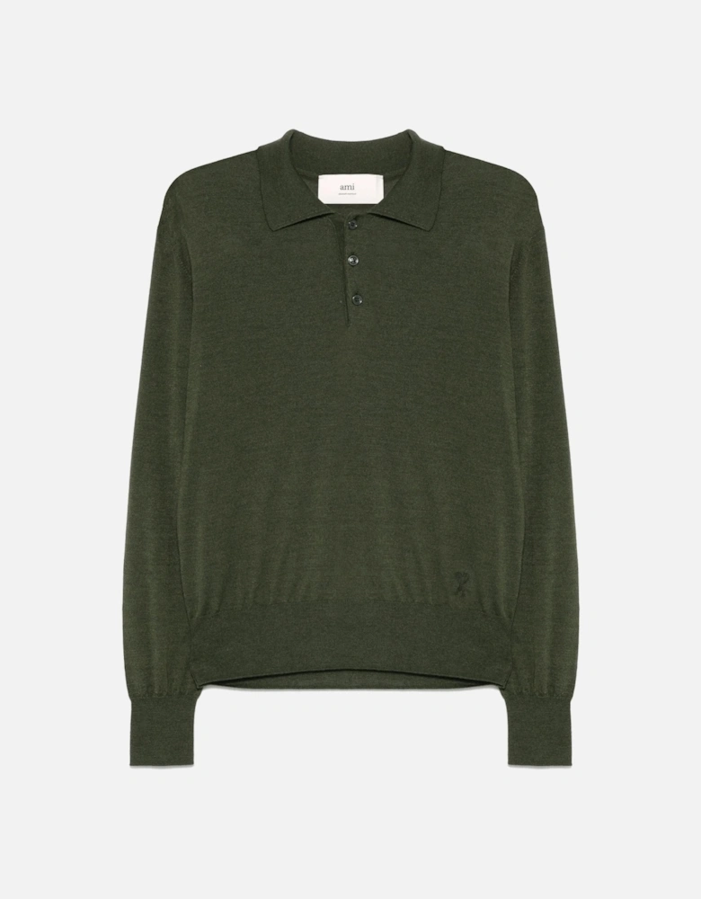 Tonal ADC Knitted Polo Green