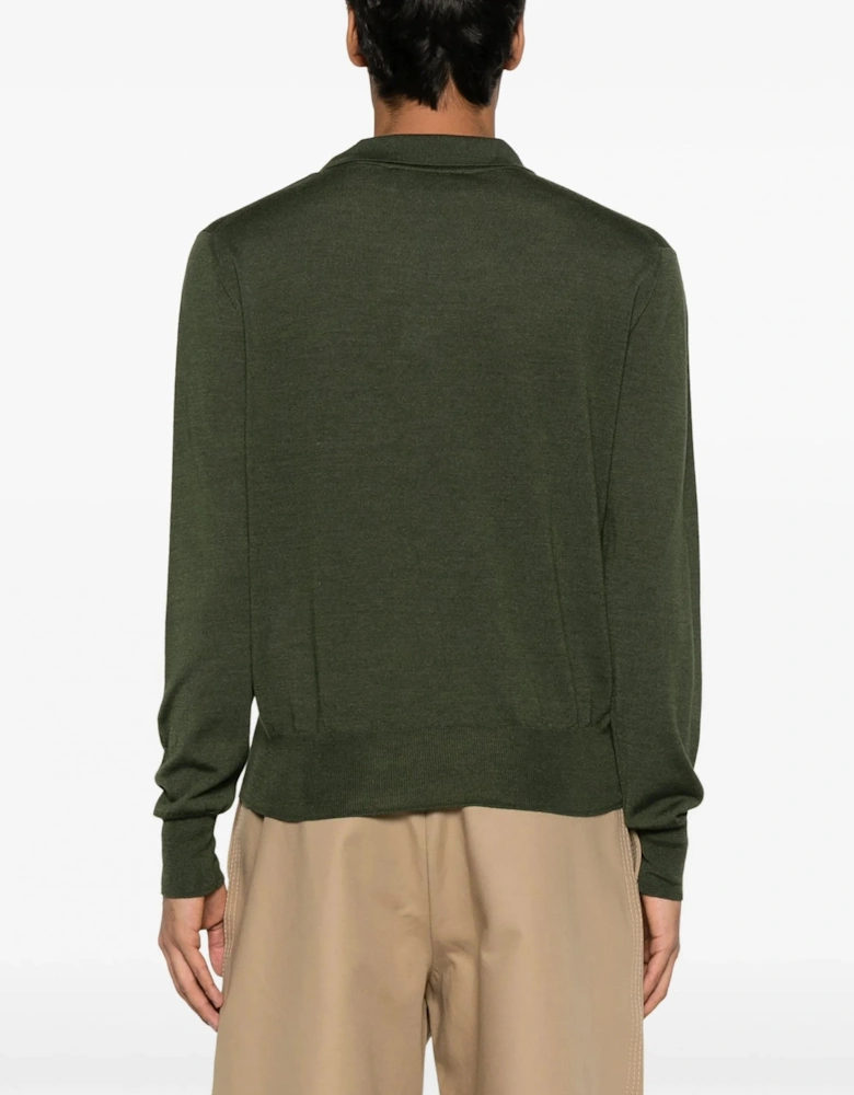 Tonal ADC Knitted Polo Green