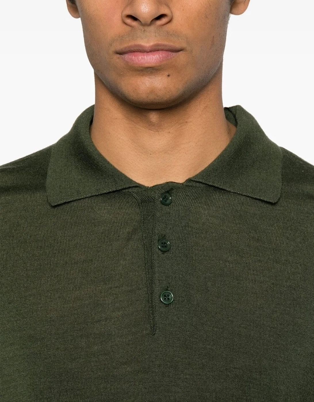 Tonal ADC Knitted Polo Green