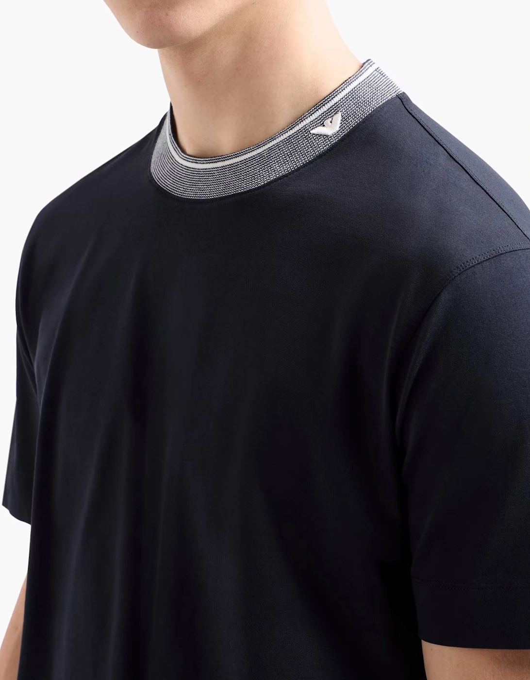 Branded Collar T-Shirt Navy