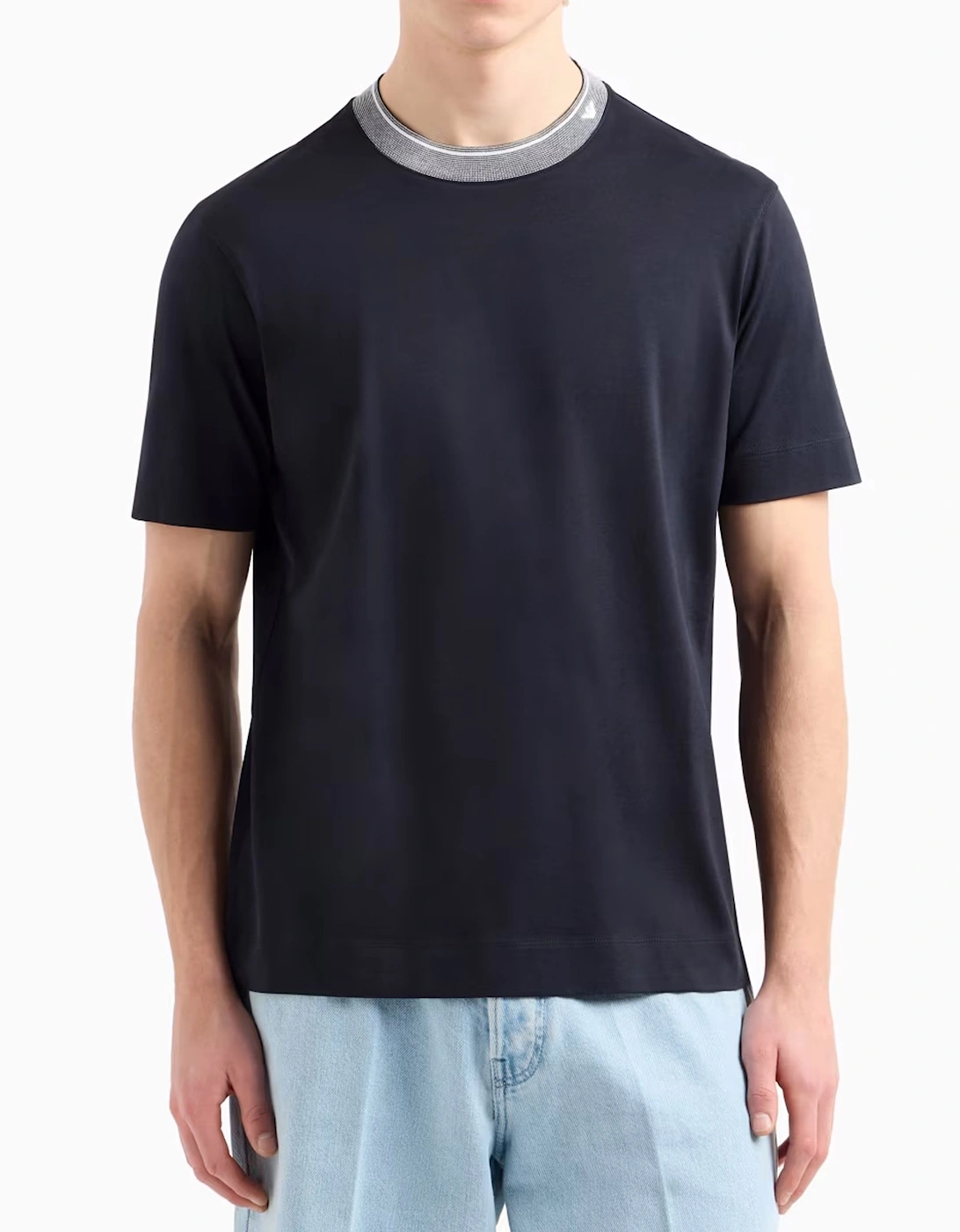 Branded Collar T-Shirt Navy