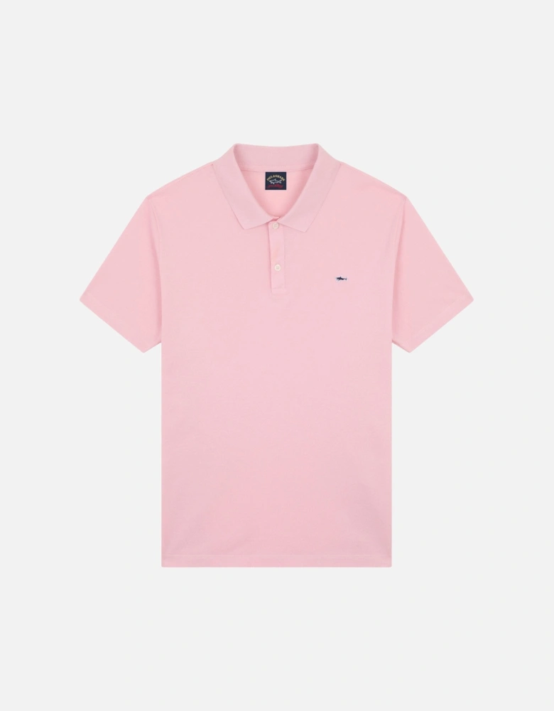 Shark Badge Pique Polo Pink