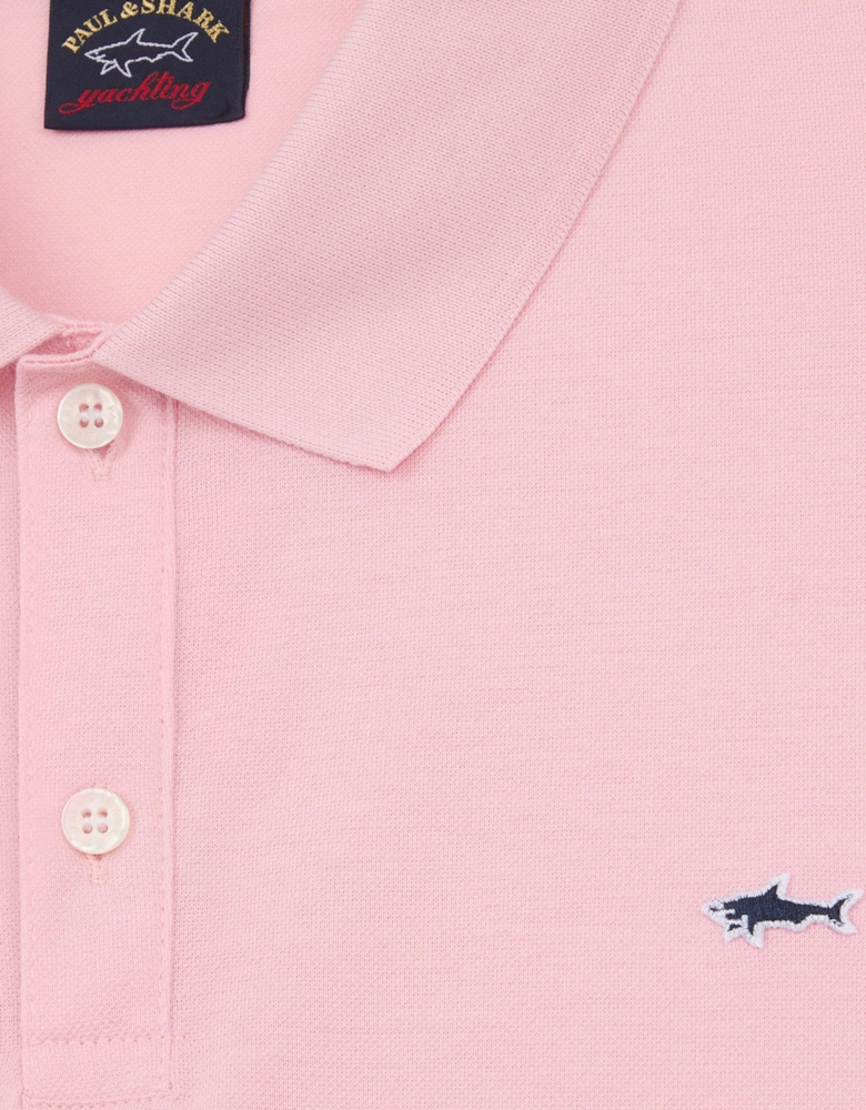 Shark Badge Pique Polo Pink