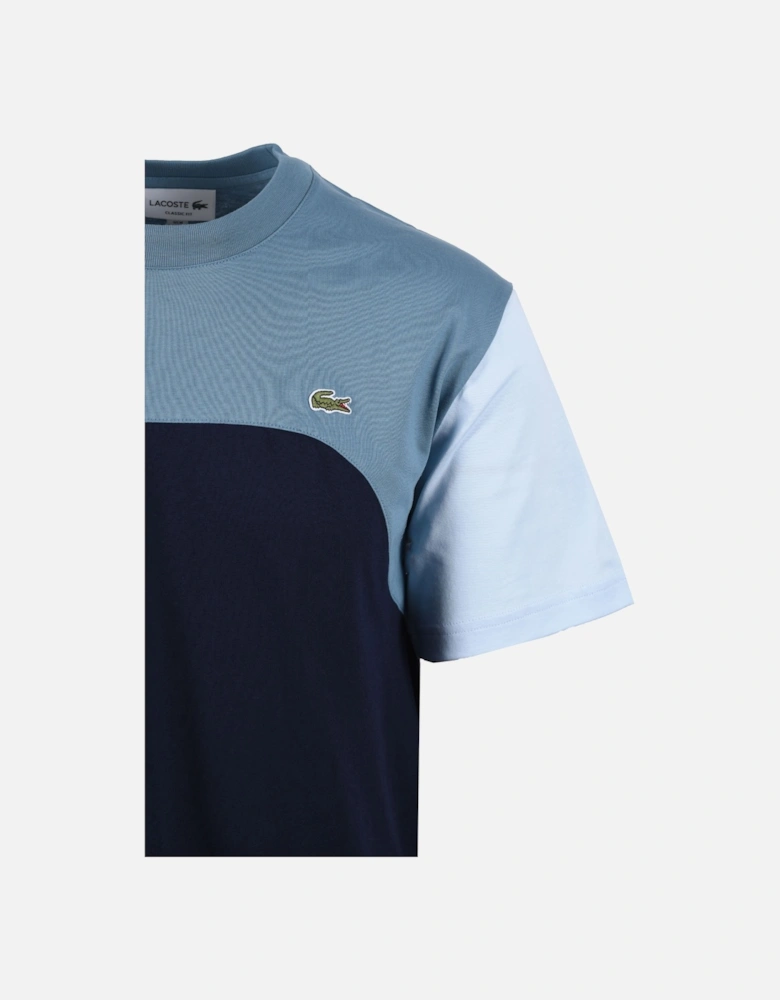 Colour Block T-shirt Navy Blue/Limestone