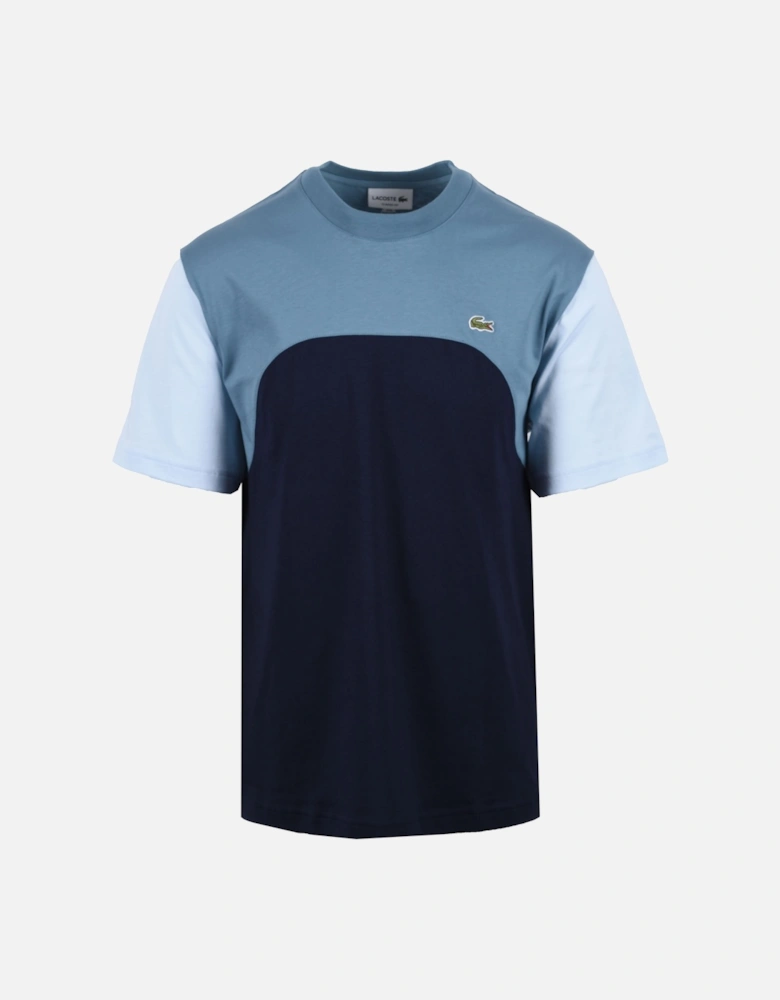 Colour Block T-shirt Navy Blue/Limestone