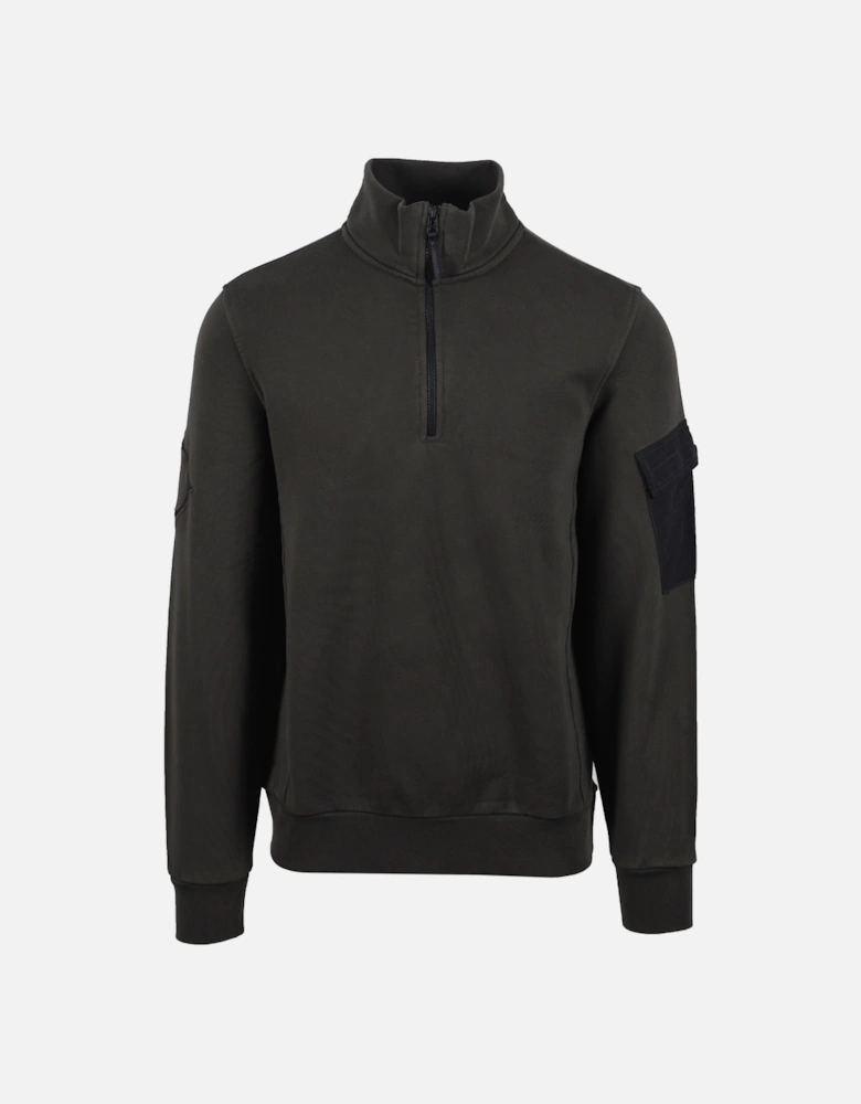 Half Zip Logo Sweat Oil Slick